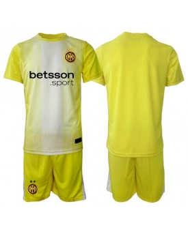 Billige Fotballdrakt Inter Milan Keeper Replika Bortedraktsett Barn 2025-26 Kortermet (med bukser)